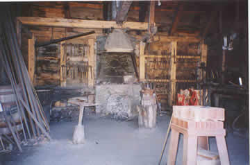 Blacksmith working at the forge