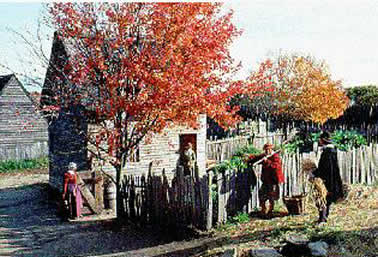 A colonial house at Plimoth Patuxet Museums