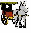 Horse drawn 2 wheel wagon