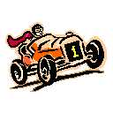 Animated one seat race car with no roof